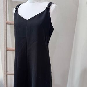 Banana Republic Ponte Black Dress with Silver Embellishment on Straps